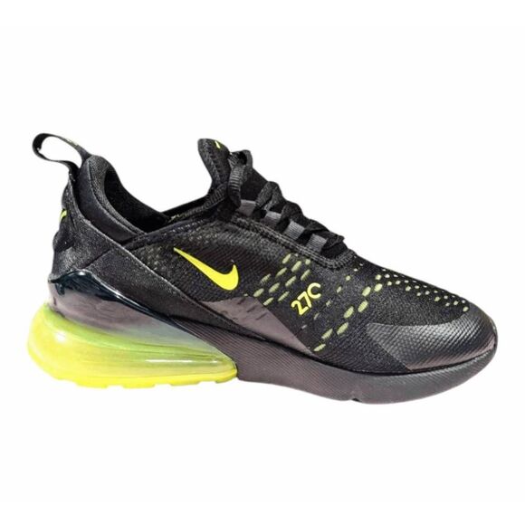 NIKE Air Max 270 'Black Volt' Running Shoes Size 6Y/W7.5 - Picture 6 of 11
